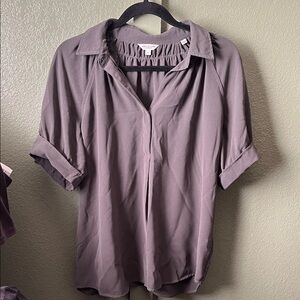 Max studio Roll-Tab Collared Blouse